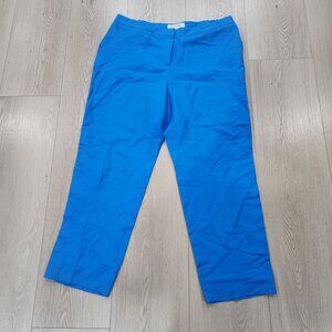 Kasper Womens Blue Pants Size 14 Elastic Waist New With Tags